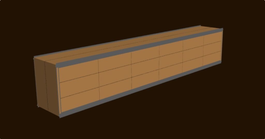 The same design broken into the individual cut parts